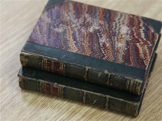 Austen, Jane - Sense and Sensibility, Clarkes Cabinet Edition, 2 vols, 239 & 244pp, contemporary green half